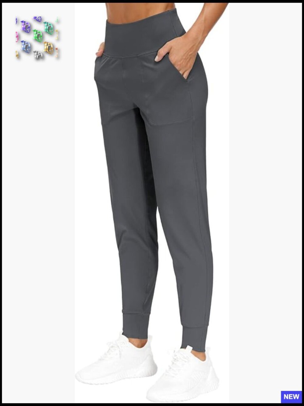 Tapered Joggers Pants Athletic Lightweight Lounge Workout Yoga Running Side